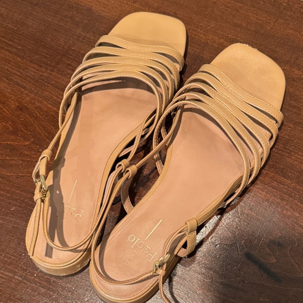 Tan Strappy Paolo Sandals